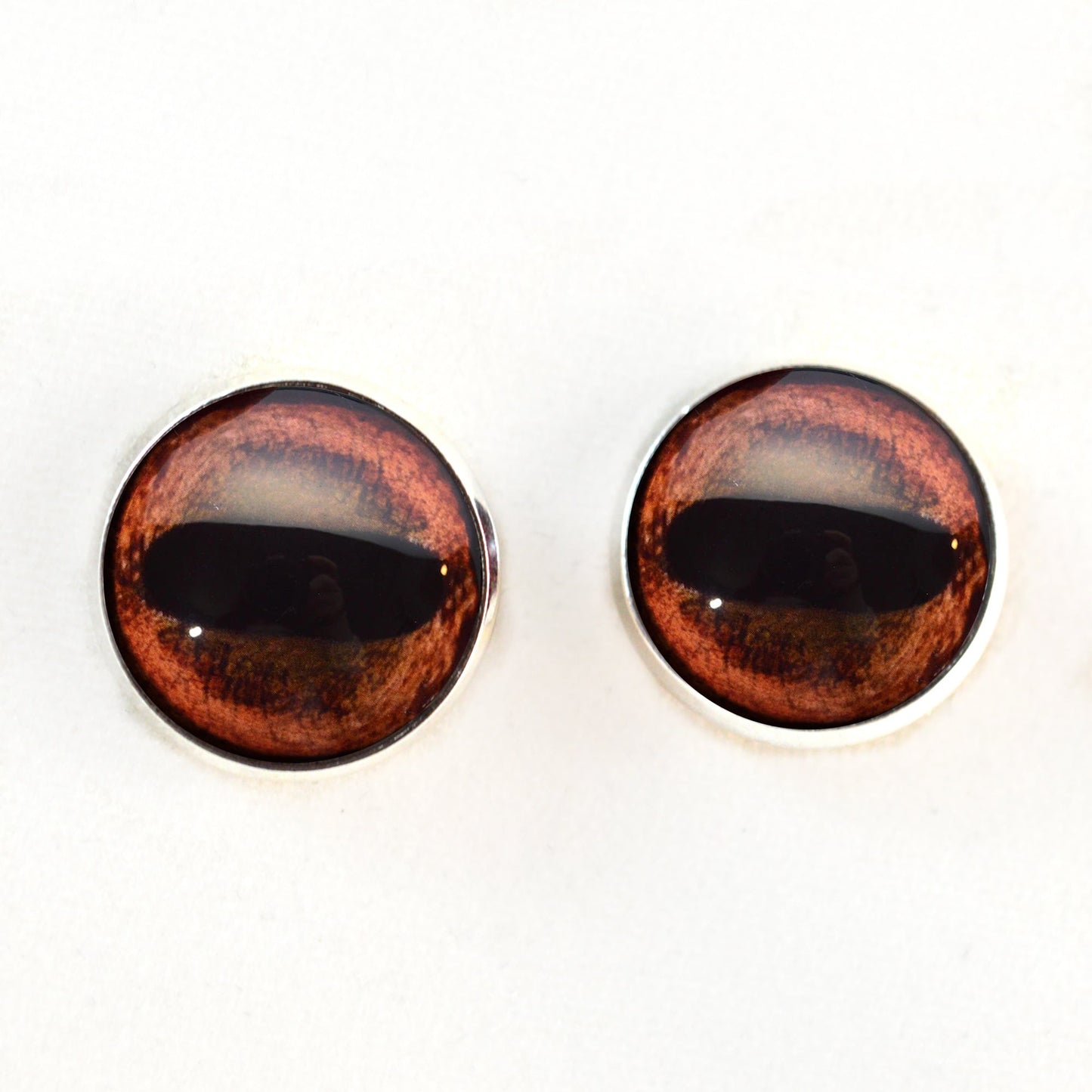 Brown Giraffe Inspired Sew-On Button Glass Eyes