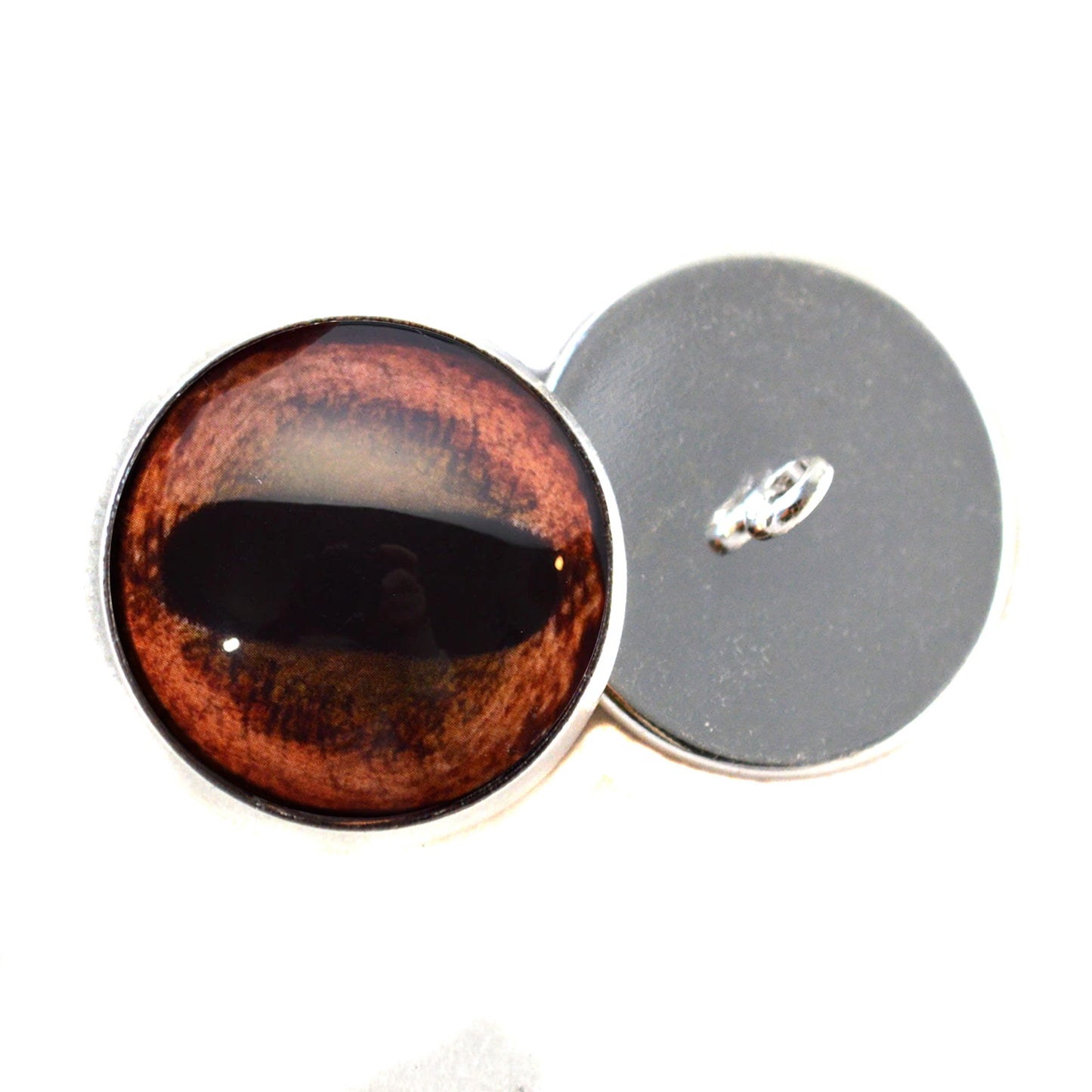 Brown Giraffe Inspired Sew-On Button Glass Eyes