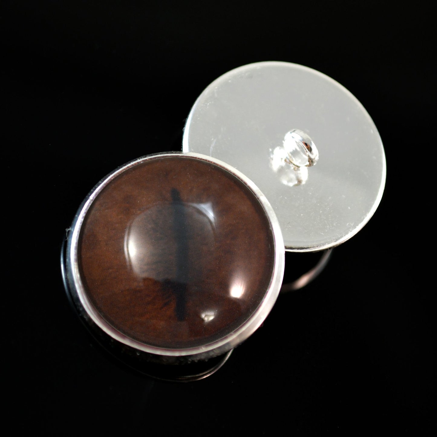 Brown Koala Inspired Sew-On Button Glass Eyes