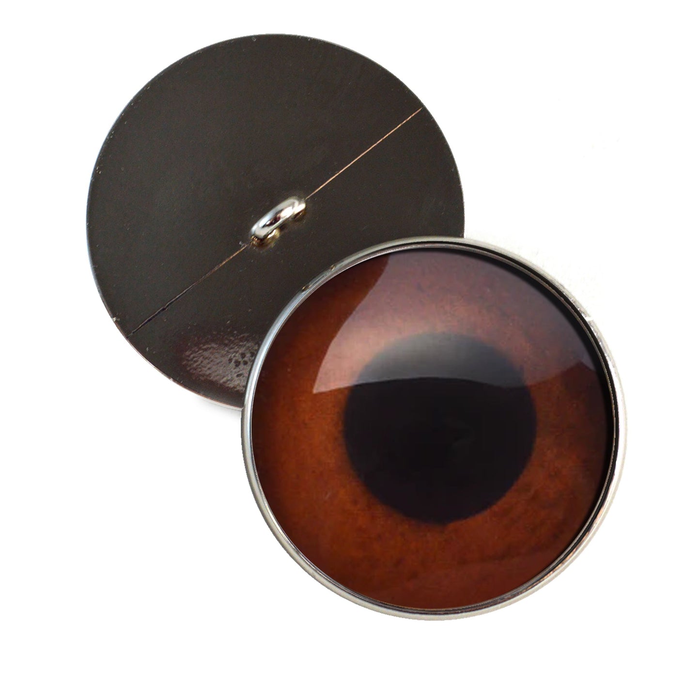 Brown Monkey Inspired Sew-On Button Glass Eyes