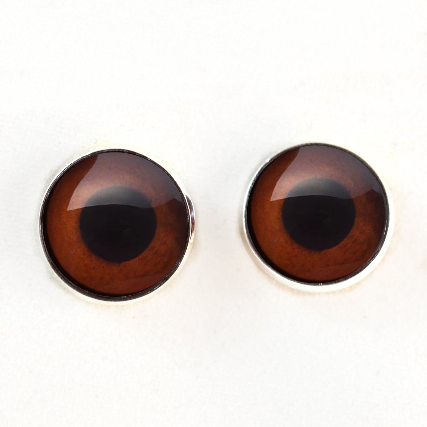 Brown Monkey Inspired Sew-On Button Glass Eyes