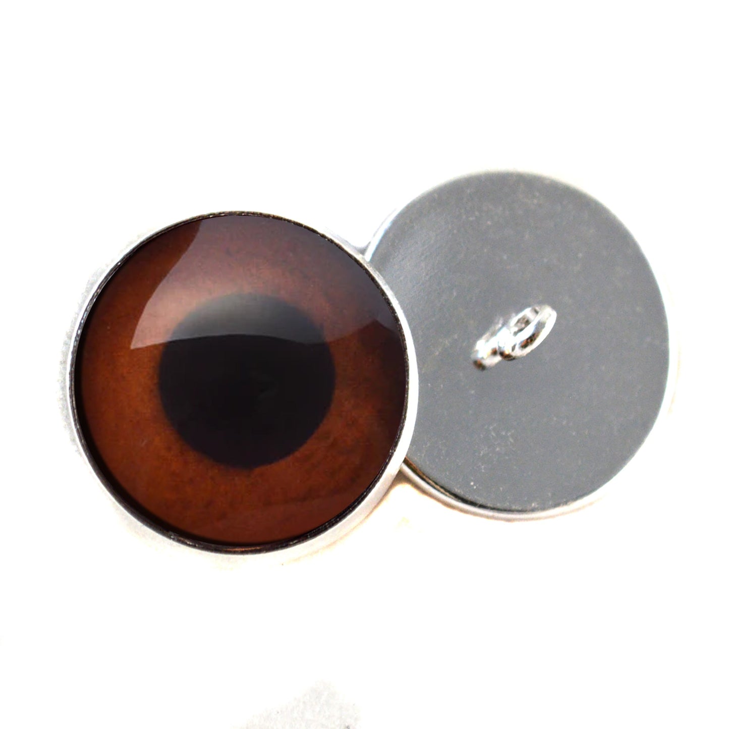 Brown Monkey Inspired Sew-On Button Glass Eyes