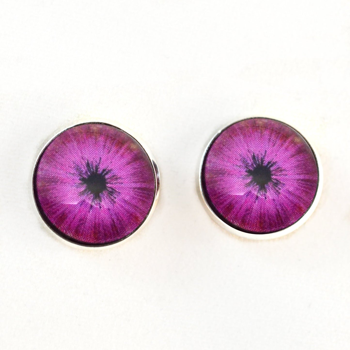 Burst of Pink Cyberpunk Sew-On Button Glass Eyes