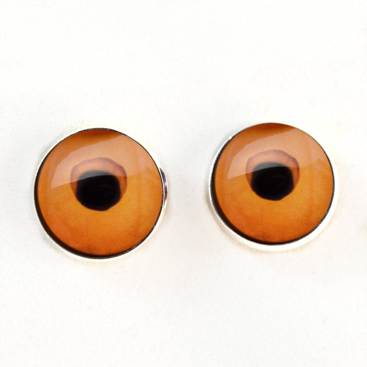 Carved Pumpkin Jack O' Lantern Sew-On Button Glass Eyes