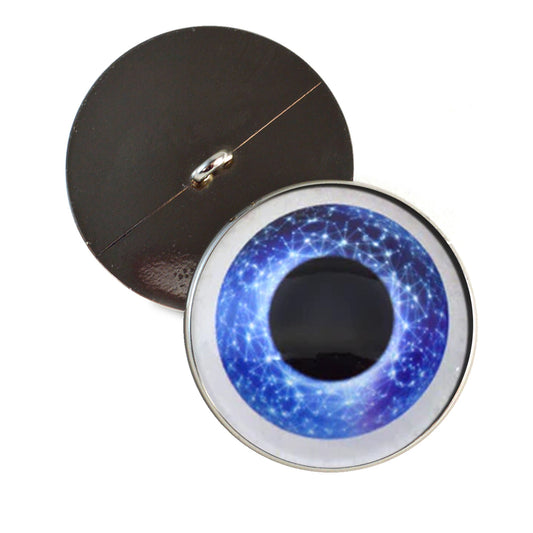 Celestial Blue Doll Sew-On Button Glass Eyes