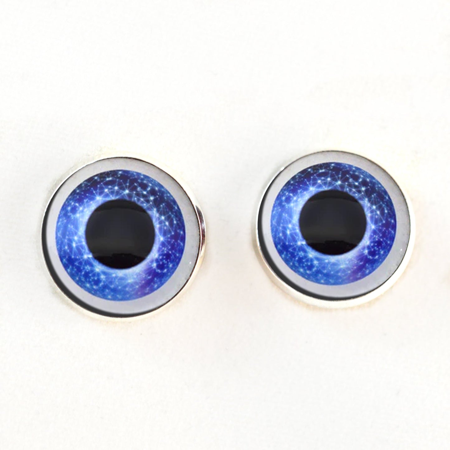 Celestial Blue Doll Sew-On Button Glass Eyes