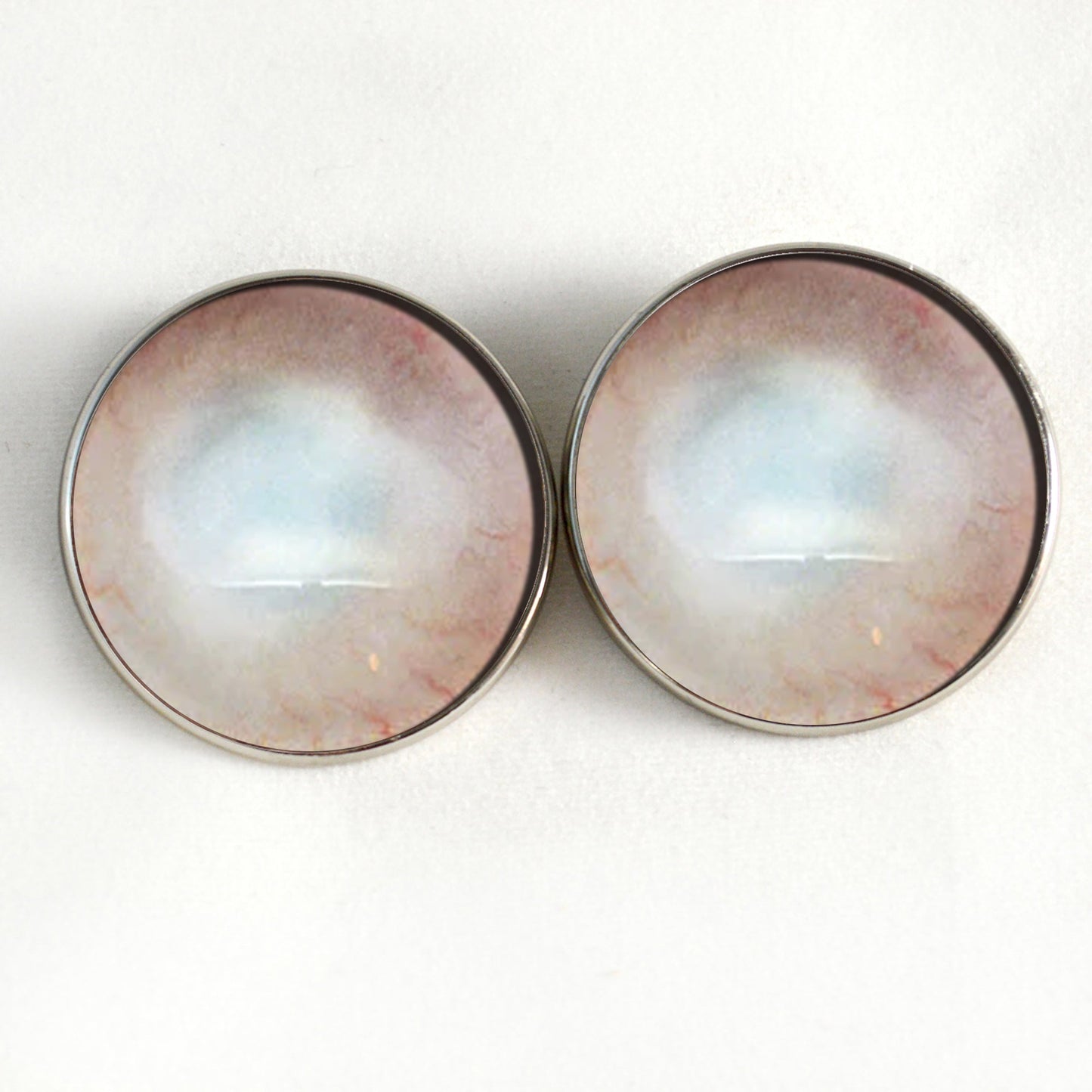 Clouded Blind Human Sew-On Button Glass Eyes