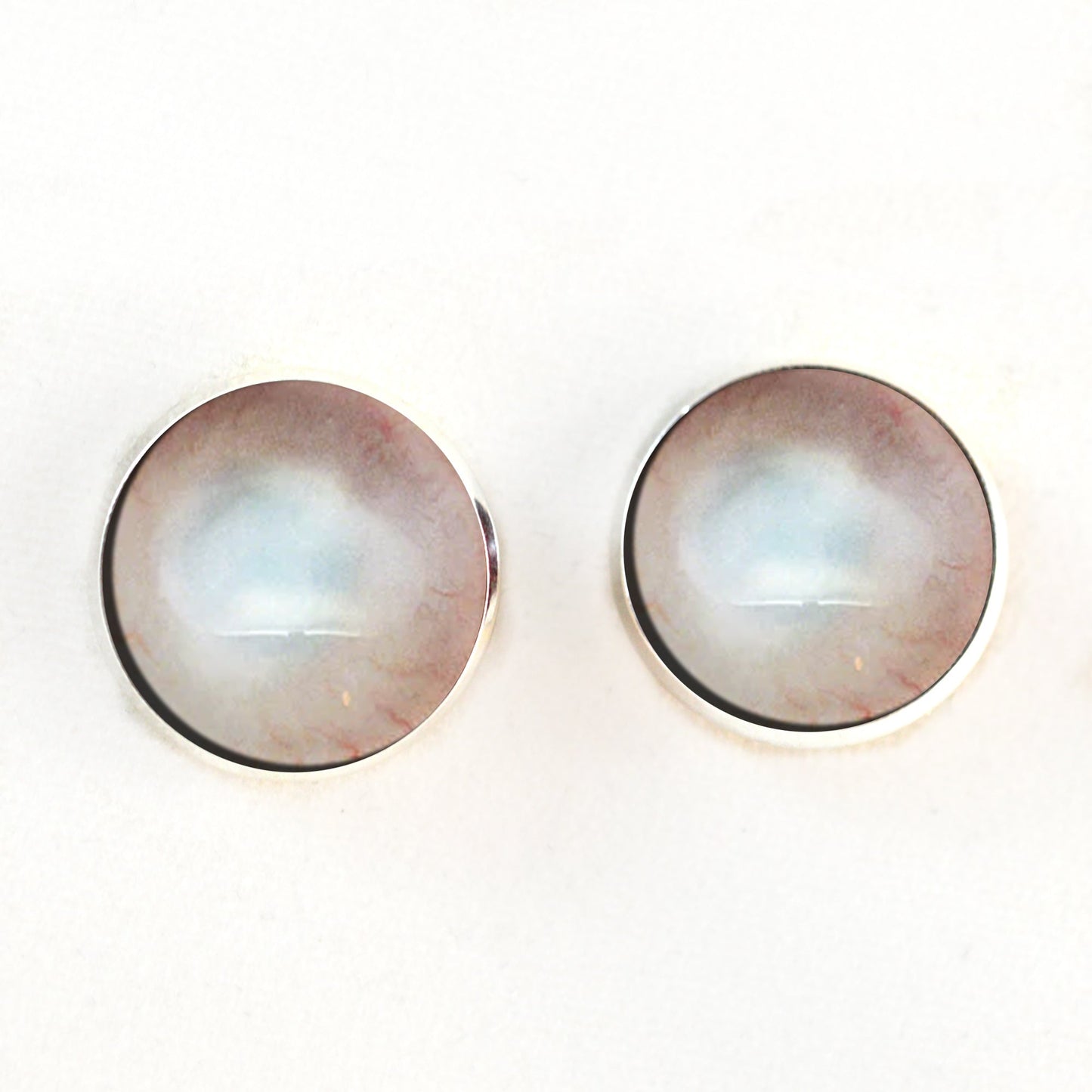 Clouded Blind Human Sew-On Button Glass Eyes