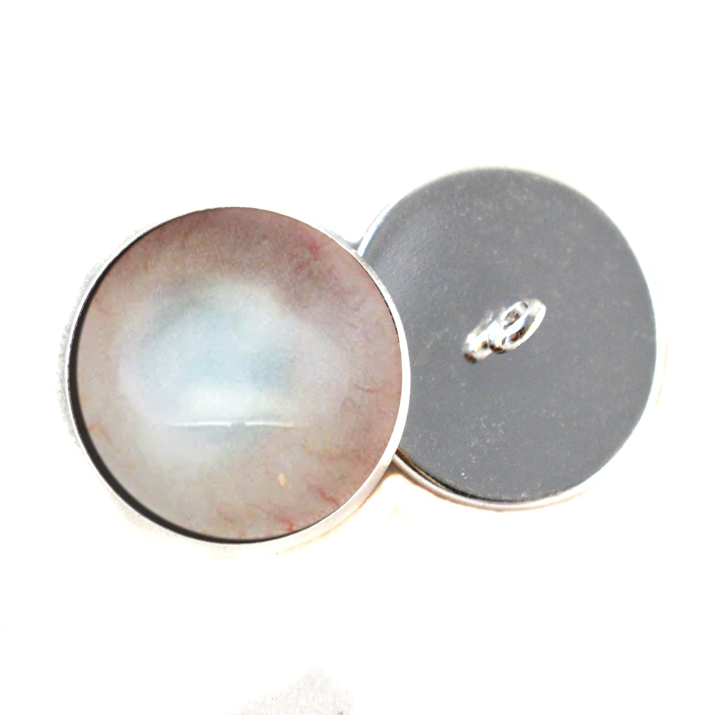 Clouded Blind Human Sew-On Button Glass Eyes