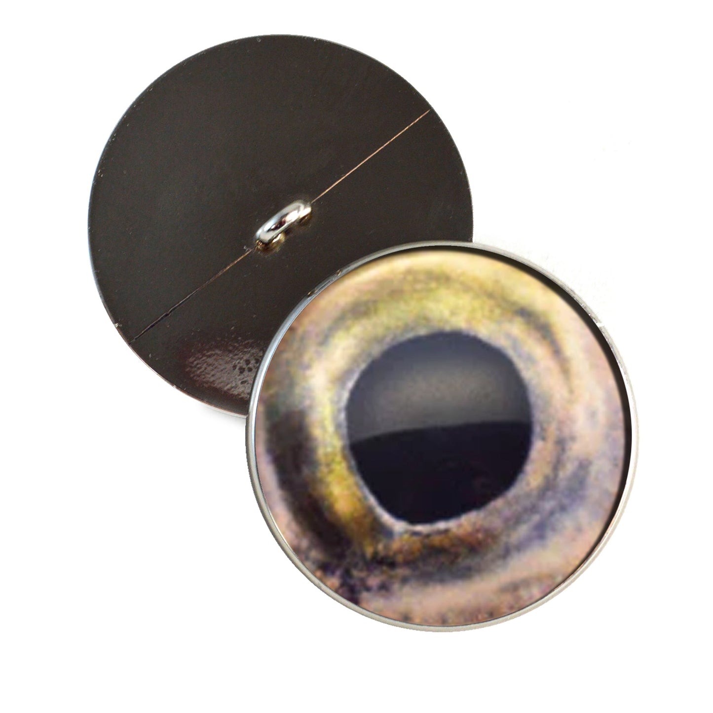 Coho Salmon Fish Sew-On Button Glass Eyes