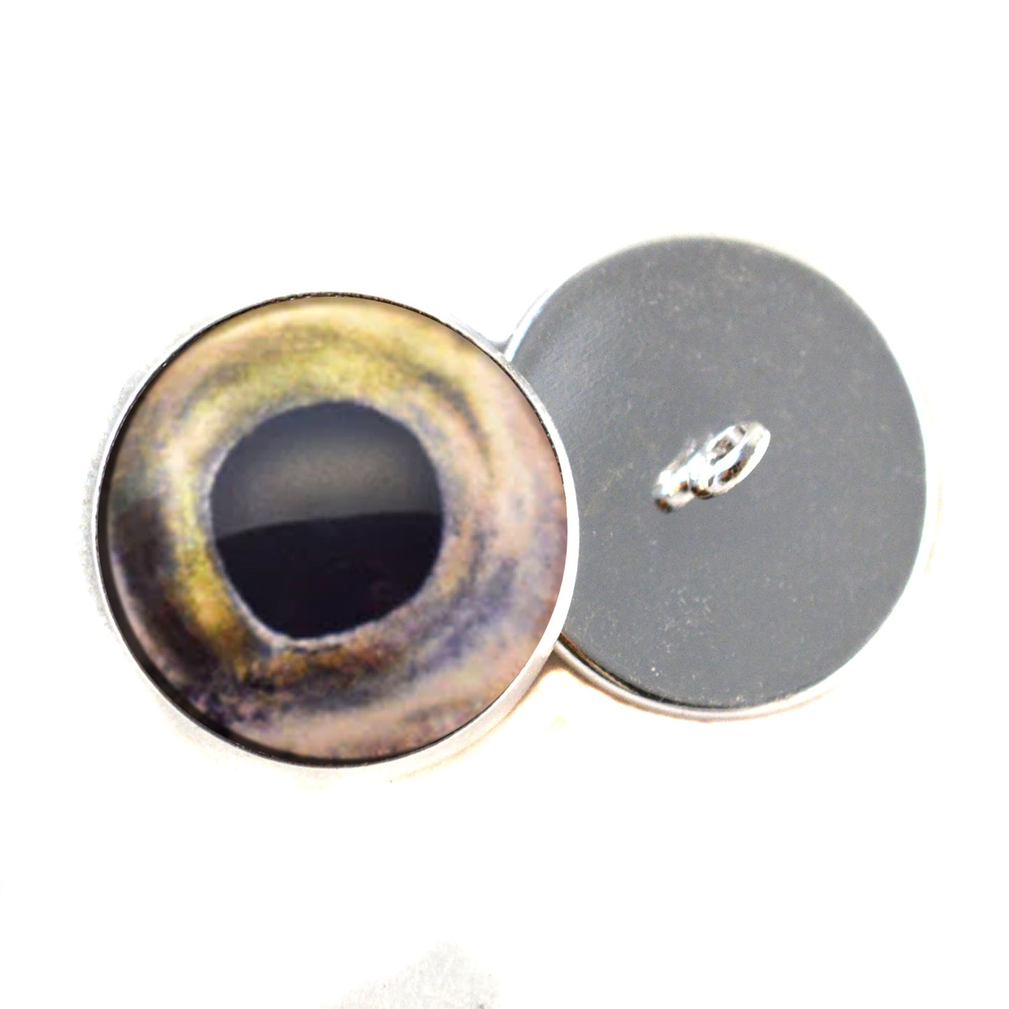 Coho Salmon Fish Sew-On Button Glass Eyes