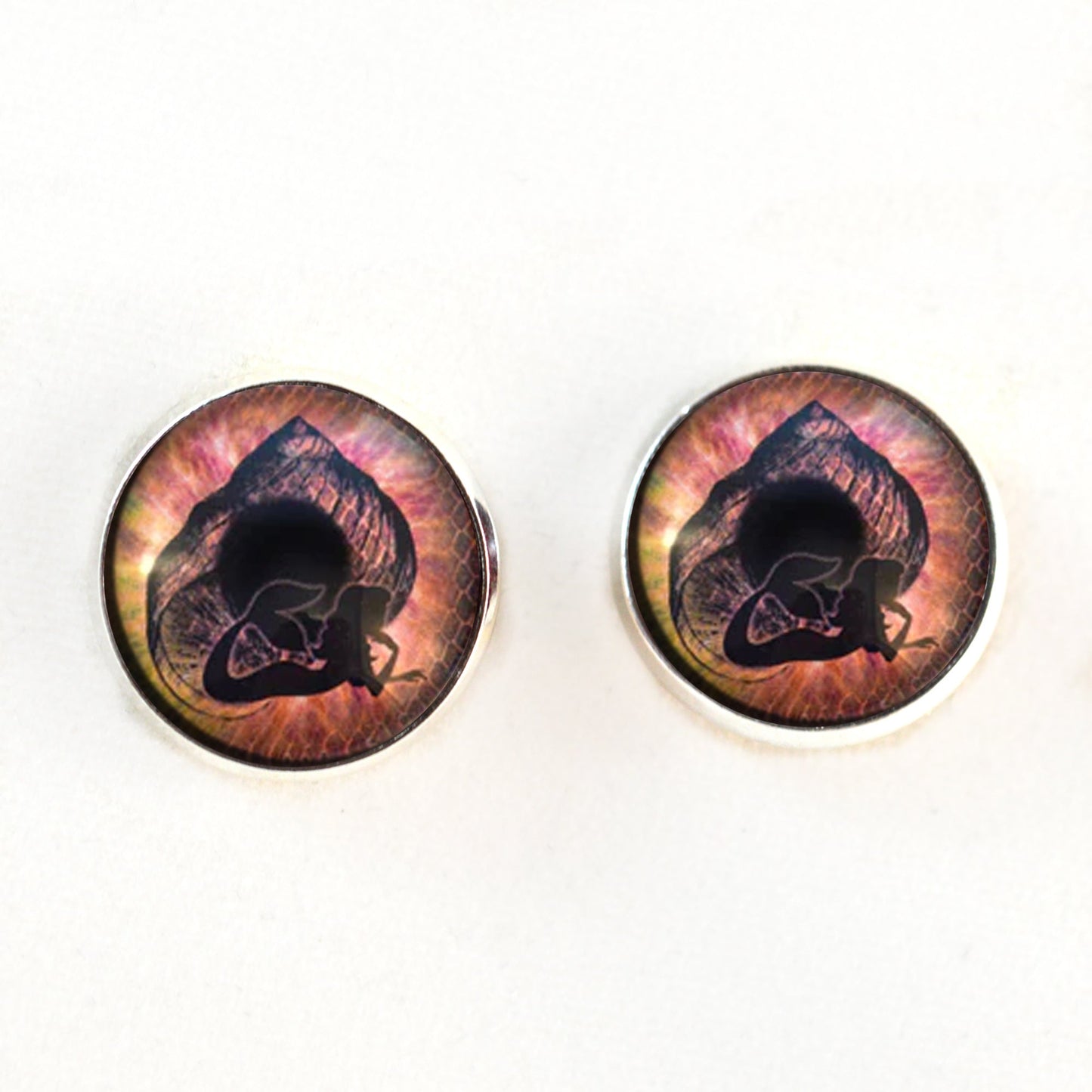 Coral Mermaid Seashell Sew-On Button Glass Eyes