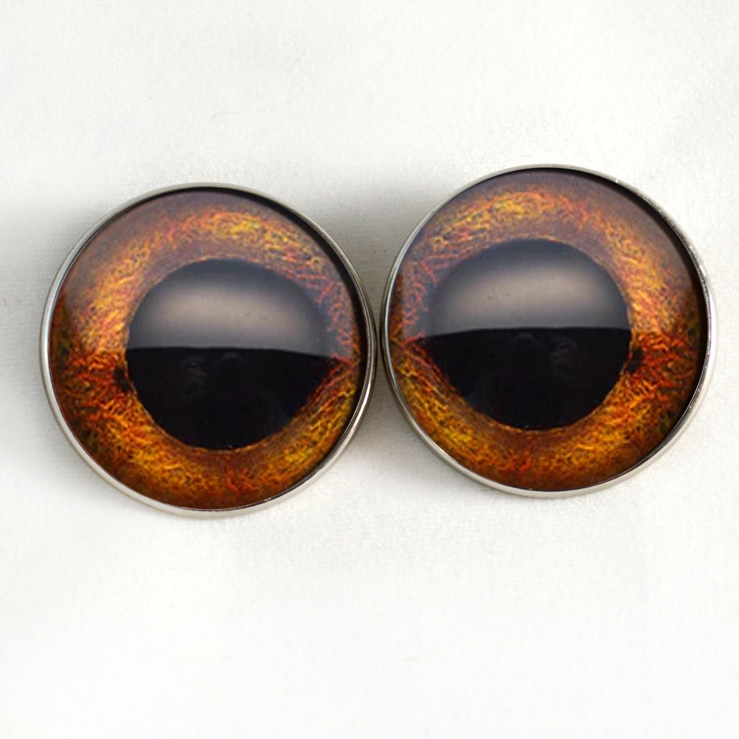 Corn Snake Inspired Sew-On Button Glass Eyes