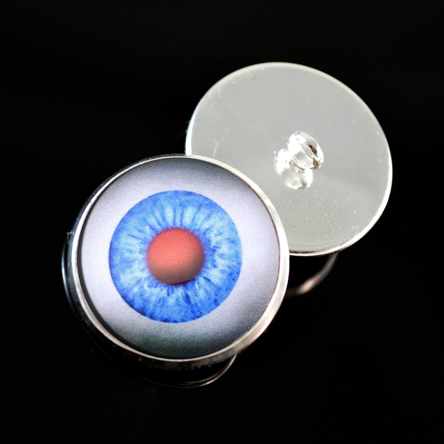 Creepy Chucky Doll Horror Sew-On Button Glass Eyes