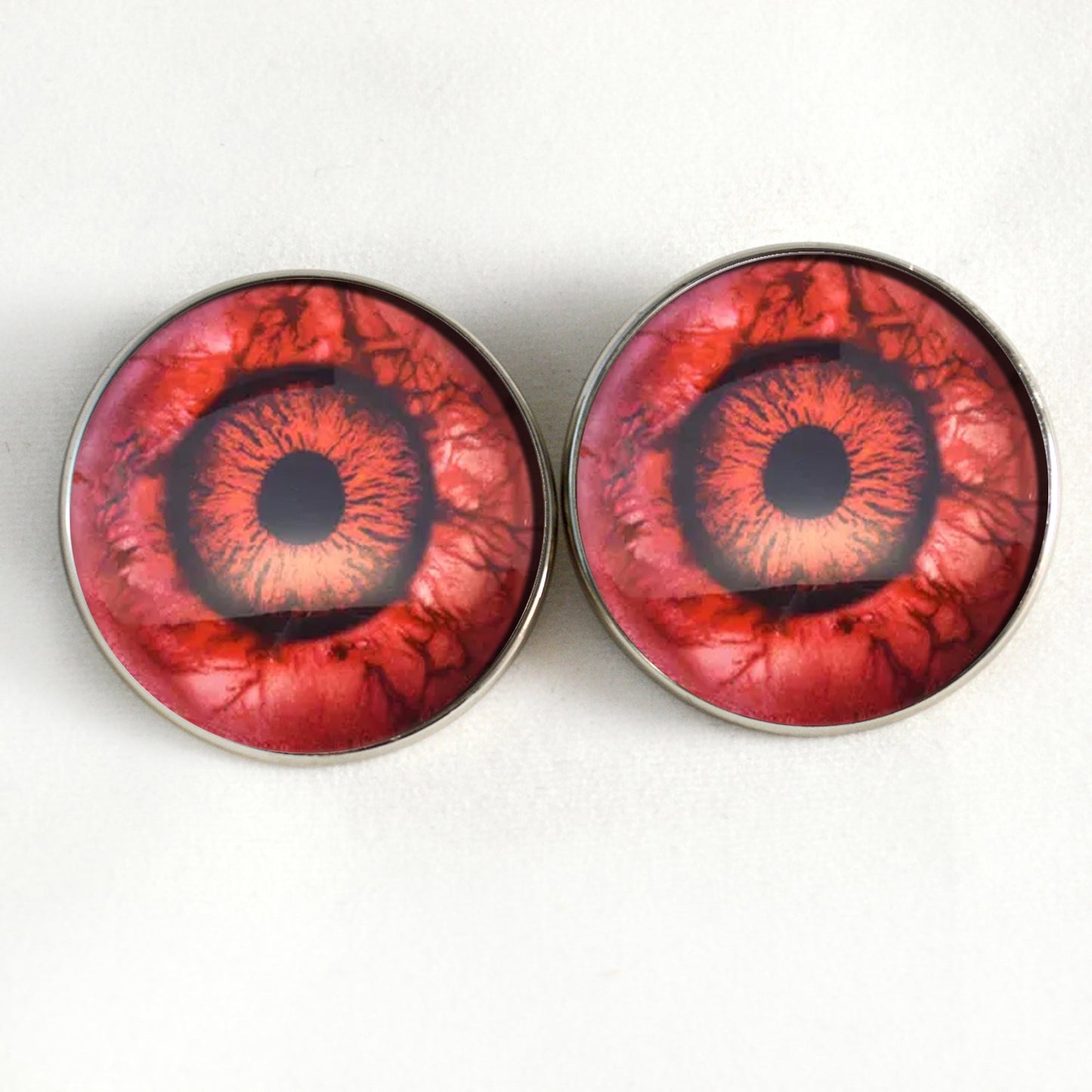 Dark Bloody Eyeball Sew-On Button Glass Eyes