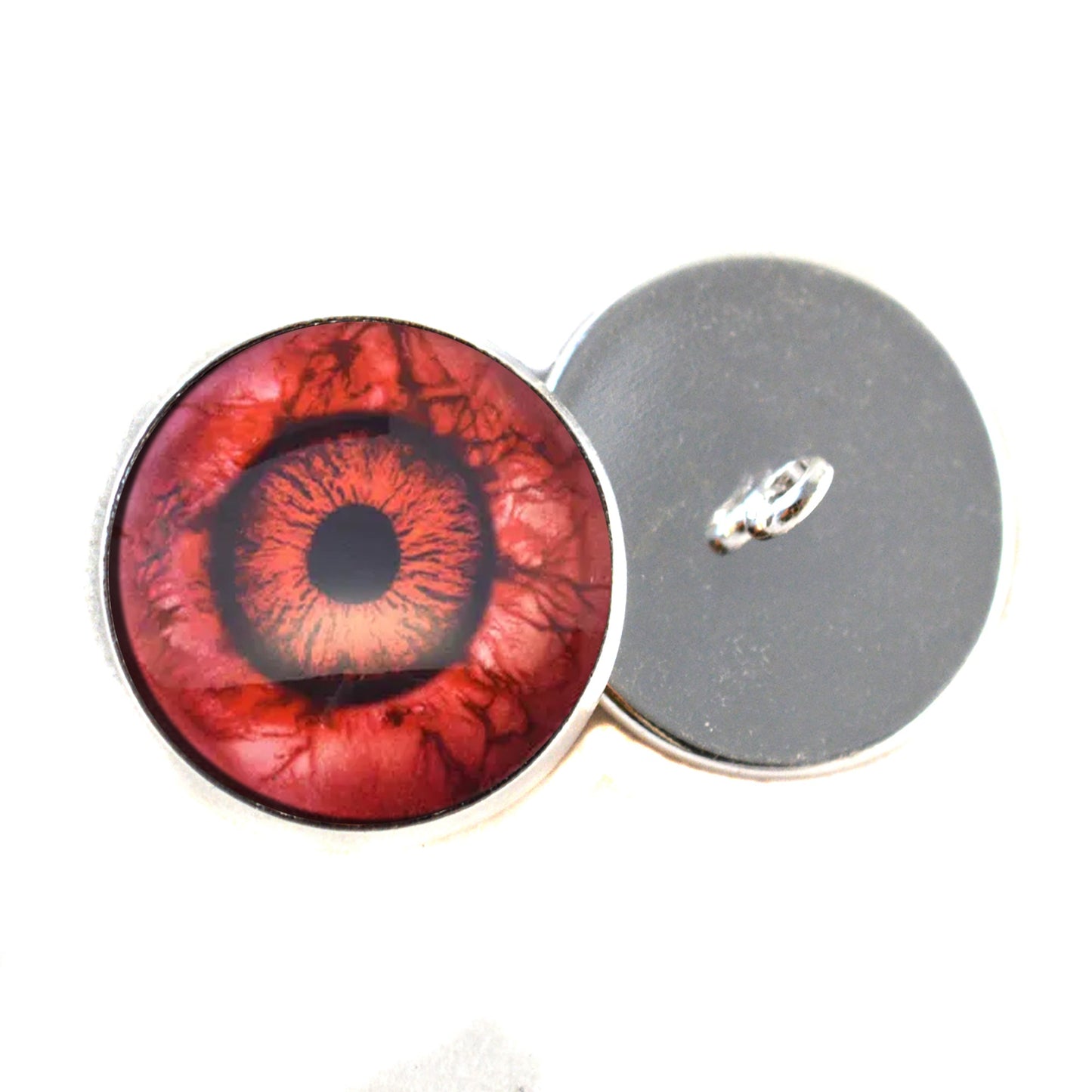 Dark Bloody Eyeball Sew-On Button Glass Eyes