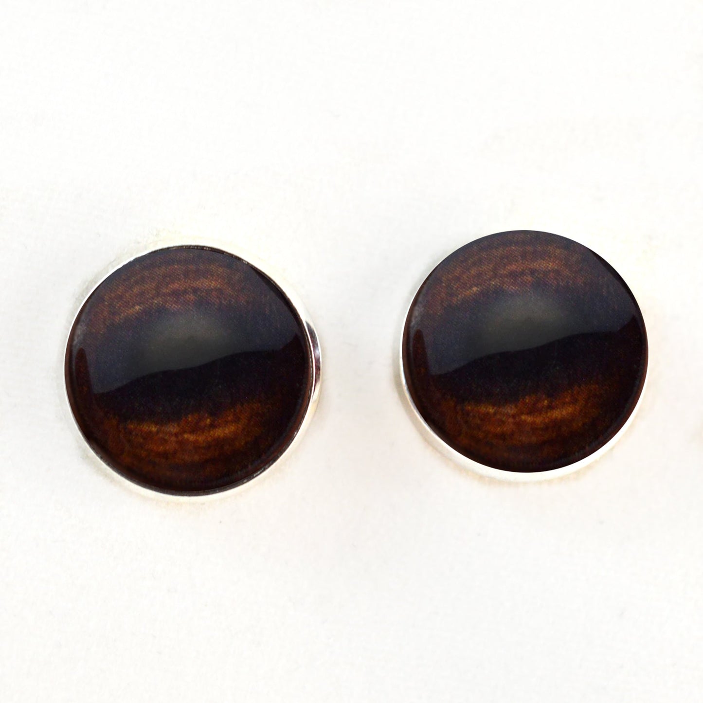 Dark Brown Horse Sew-On Buttons Glass Eyes