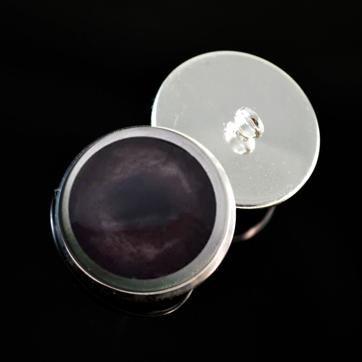 Dark Brown Raccoon Sew-On Button Glass Eyes