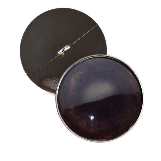 Dark Brown Dog Sew-On Button Glass Eyes