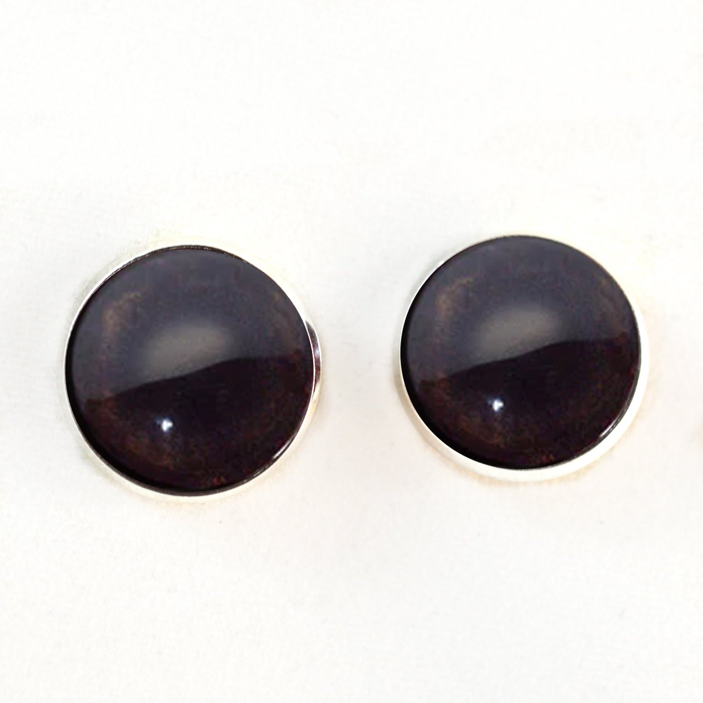 Dark Brown Dog Sew-On Button Glass Eyes