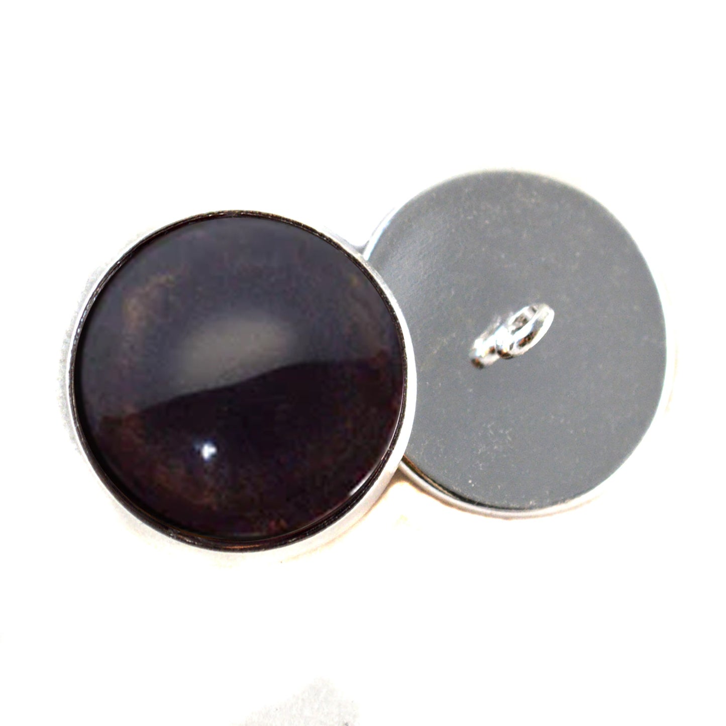 Dark Brown Dog Sew-On Button Glass Eyes