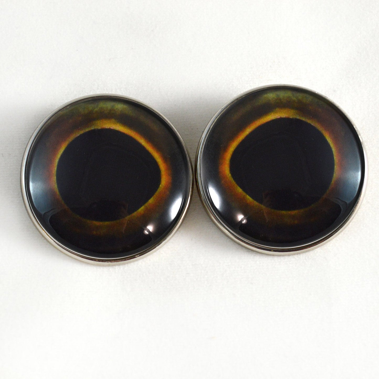 Dark Yellowtail Fish Sew-On Button Glass Eyes