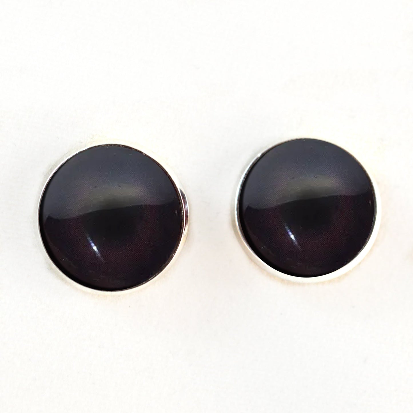 Dark Shiny Seal Inspired Sew-On Button Glass Eyes