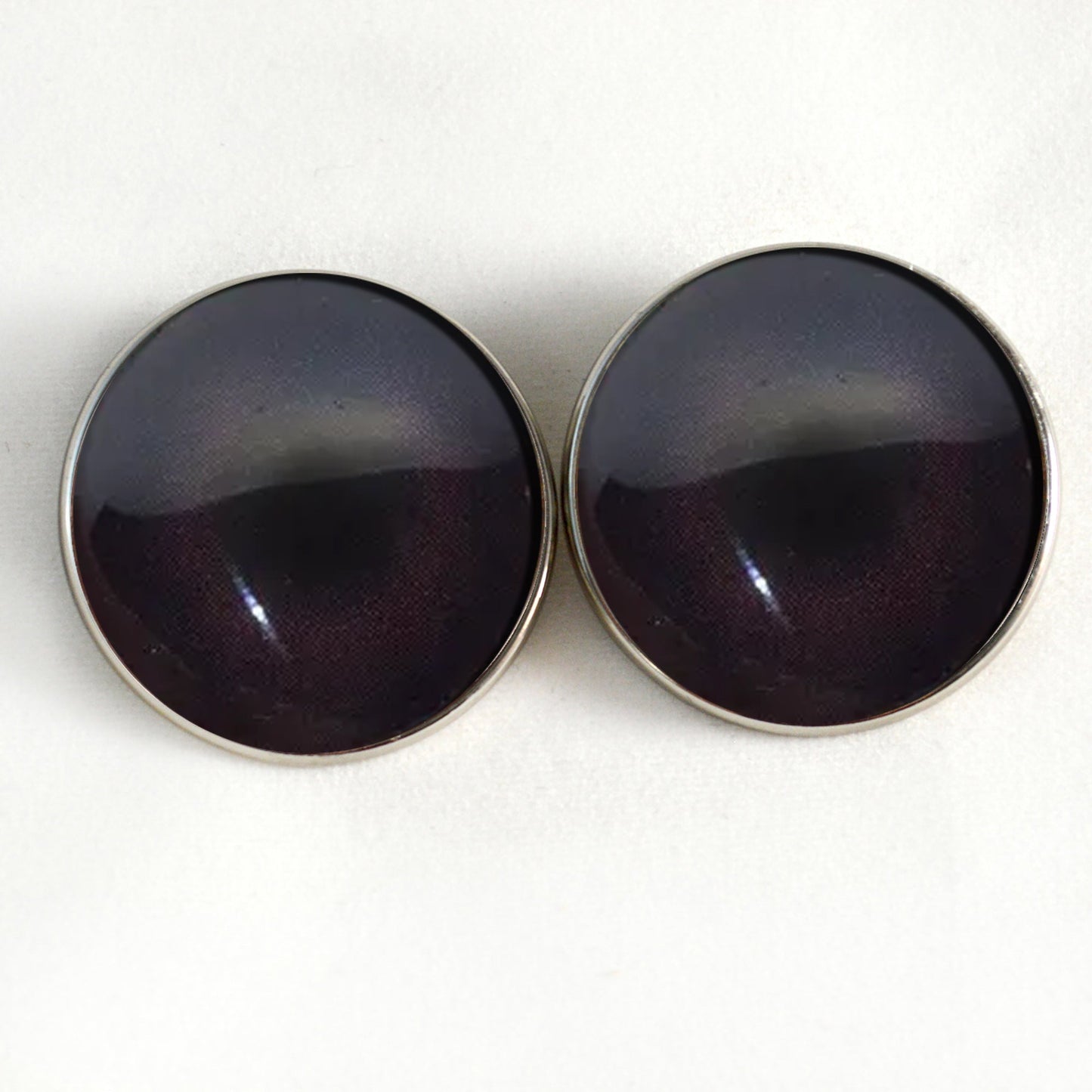 Dark Shiny Seal Inspired Sew-On Button Glass Eyes