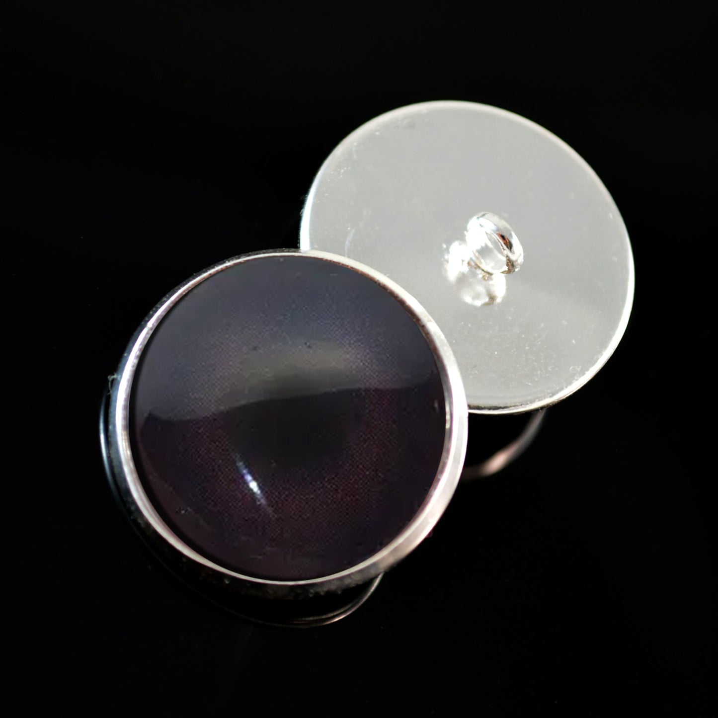 Dark Shiny Seal Inspired Sew-On Button Glass Eyes