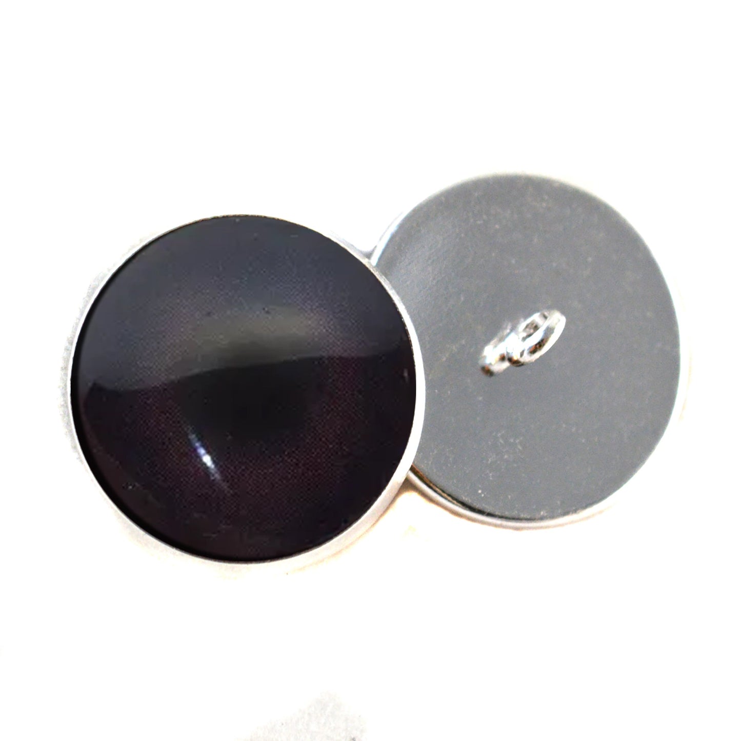 Dark Shiny Seal Inspired Sew-On Button Glass Eyes