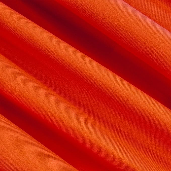 FabricLA 10 oz Cotton Spandex Jersey Knit Fabric – 4-Way Stretch | DK Orange
