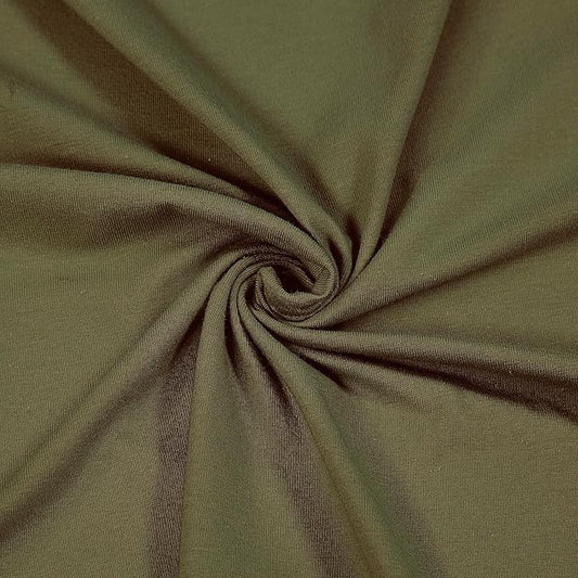 FabricLA 10 oz Cotton Spandex Jersey Knit Fabric – 4-Way Stretch | Olive
