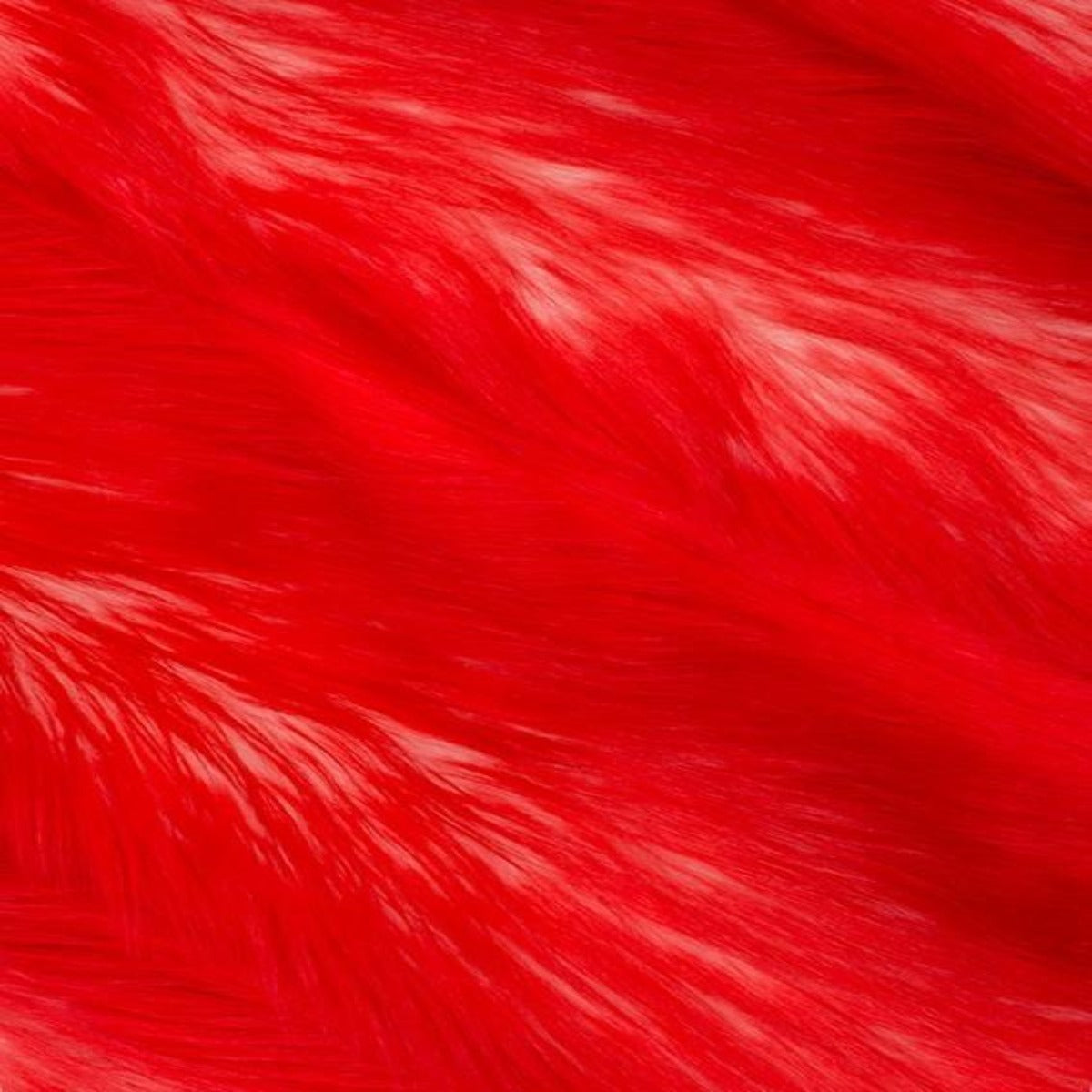 Snow Luxury Two Tone Shaggy Faux Fur Fabric
