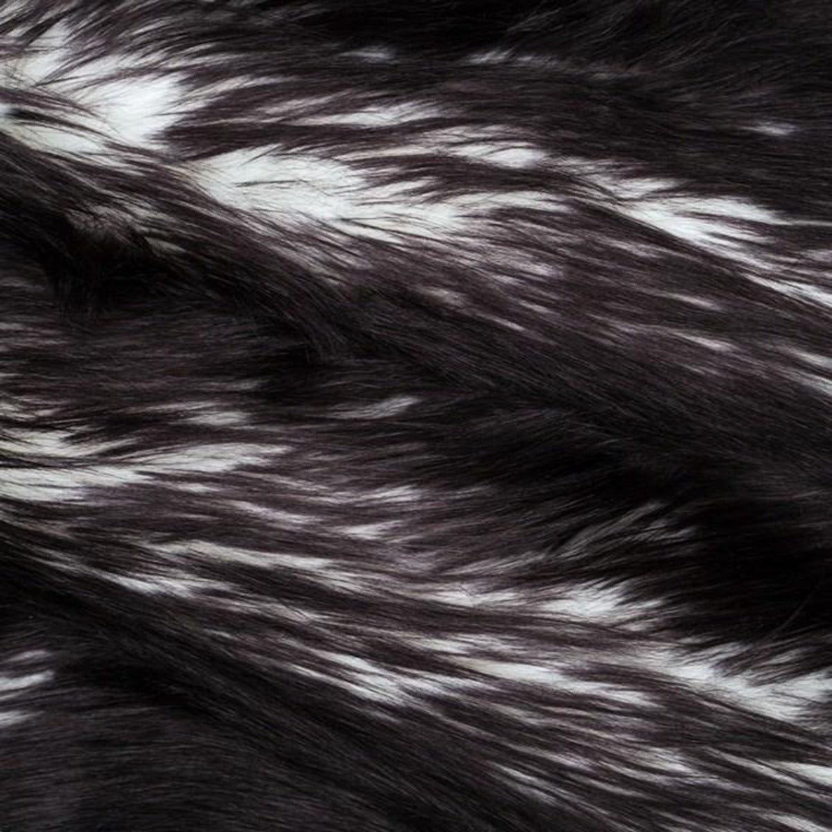 Snow Luxury Two Tone Shaggy Faux Fur Fabric