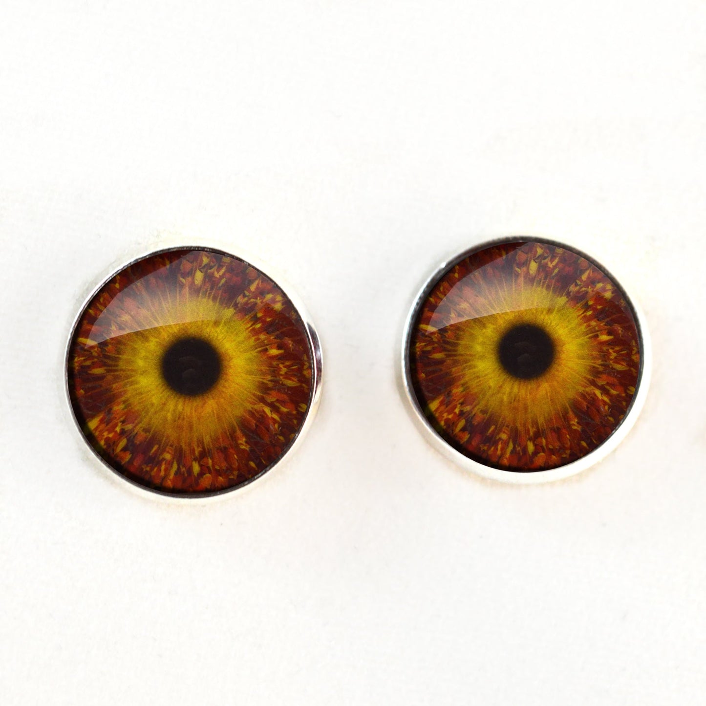 Fall Red and Gold Branches Autumn Sew-On Button Glass Eyes