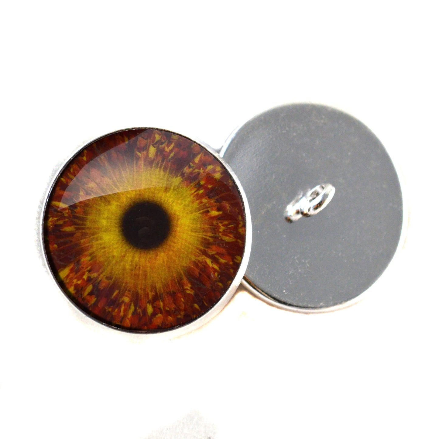 Fall Red and Gold Branches Autumn Sew-On Button Glass Eyes