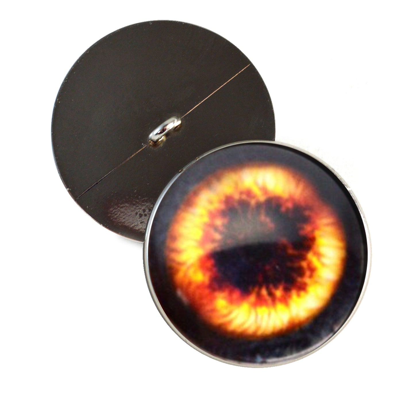 Fire Phoenix Fantasy Bird Sew-On Button Glass Eyes