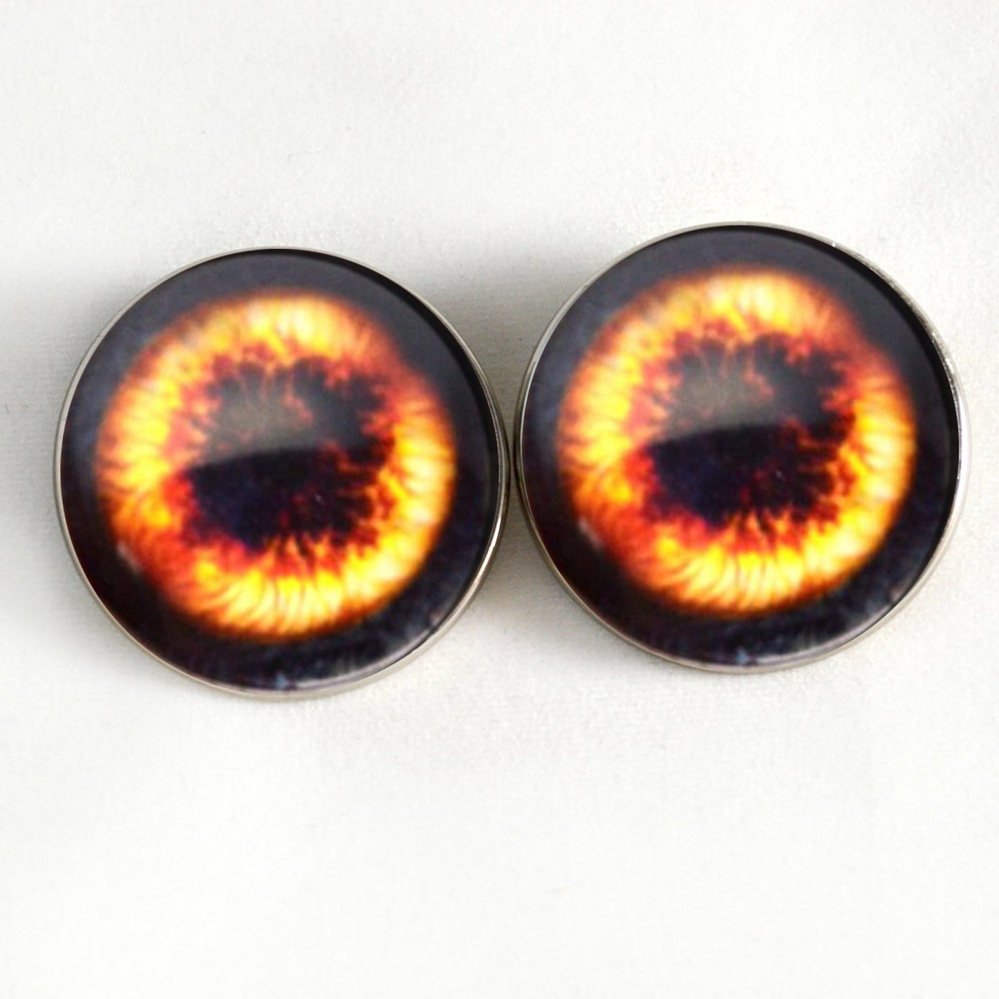 Fire Phoenix Fantasy Bird Sew-On Button Glass Eyes