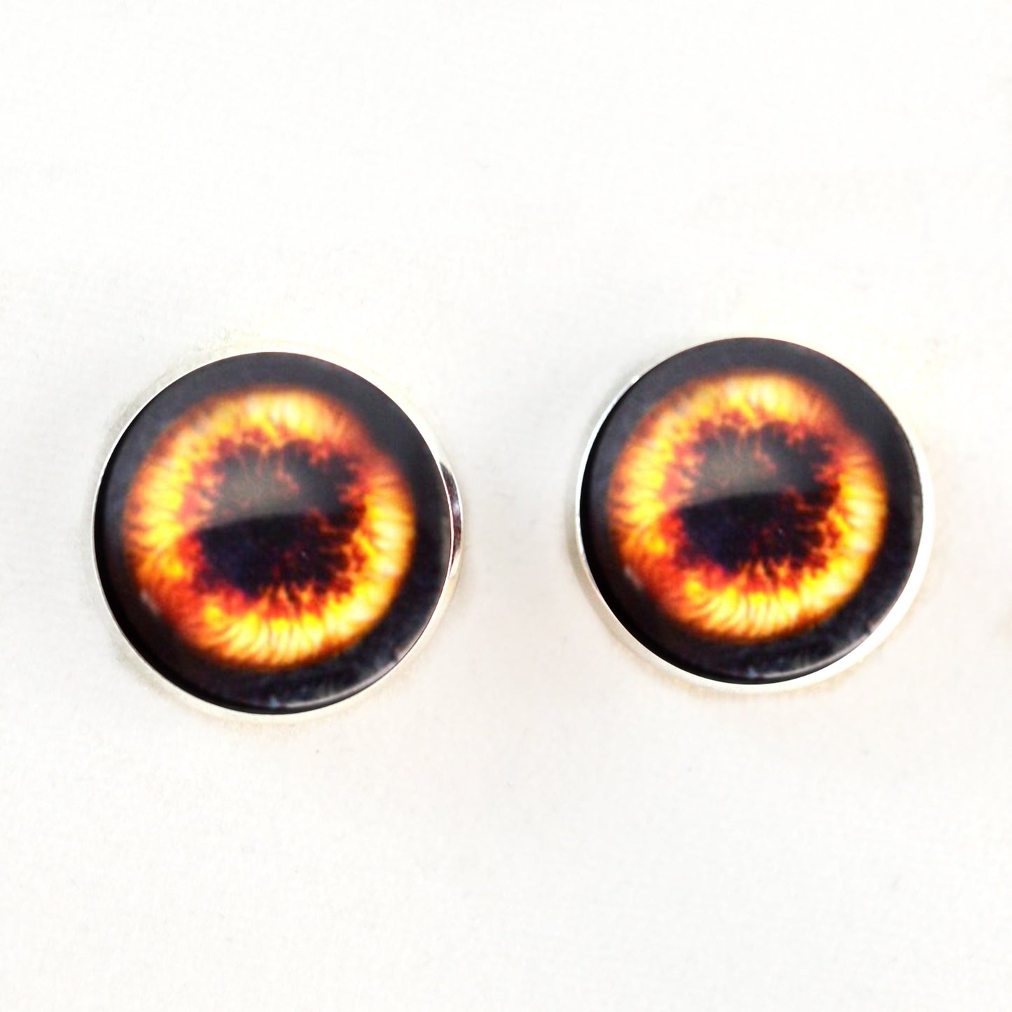 Fire Phoenix Fantasy Bird Sew-On Button Glass Eyes