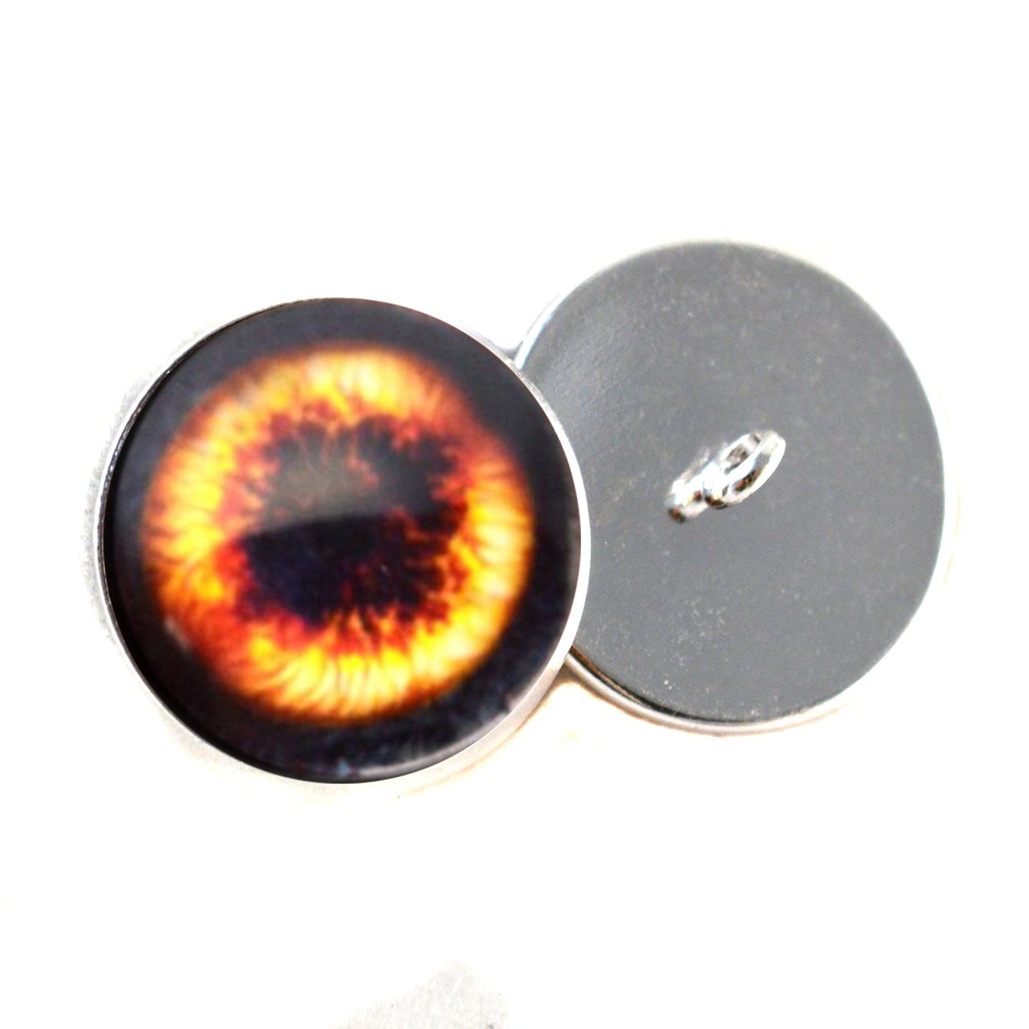 Fire Phoenix Fantasy Bird Sew-On Button Glass Eyes