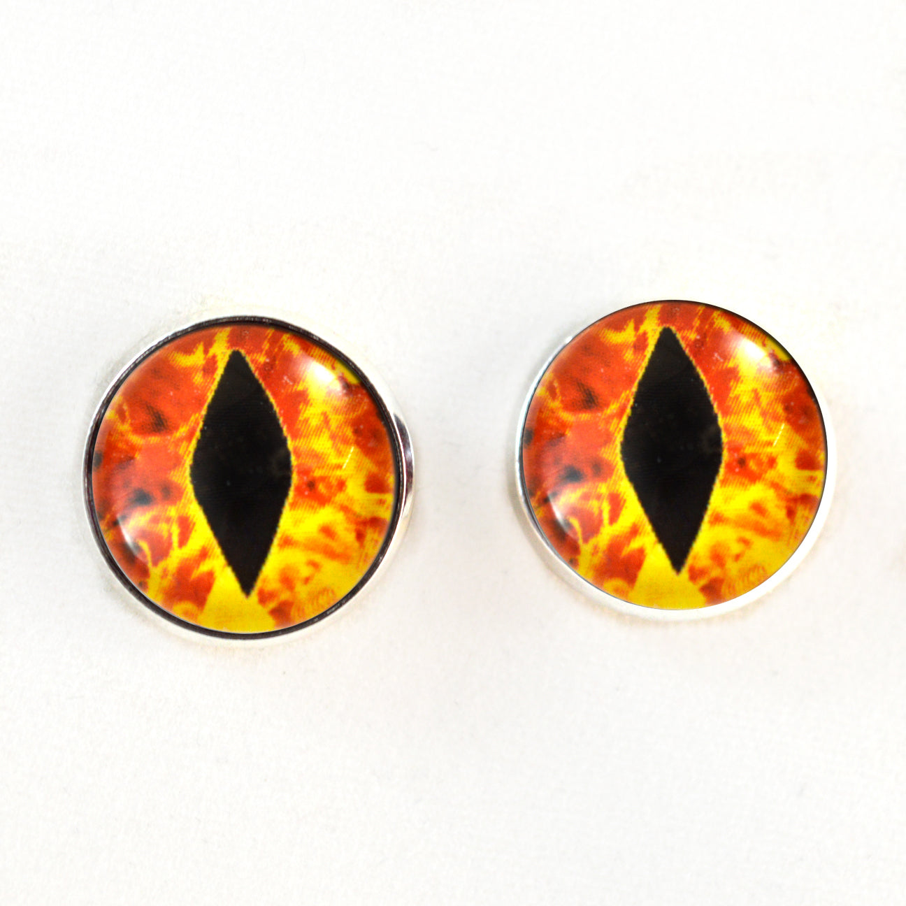 Fiery Flames Dragon Sew-On Button Glass Eyes