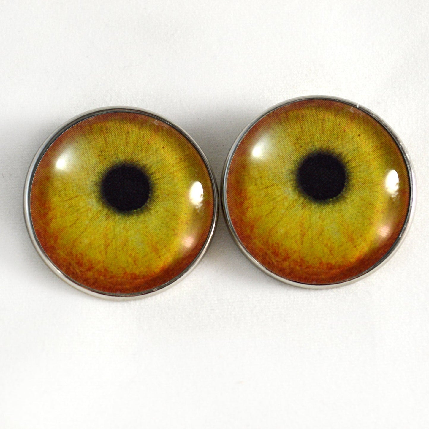 Yellow and Orange Flamingo Sew-On Button Glass Eyes