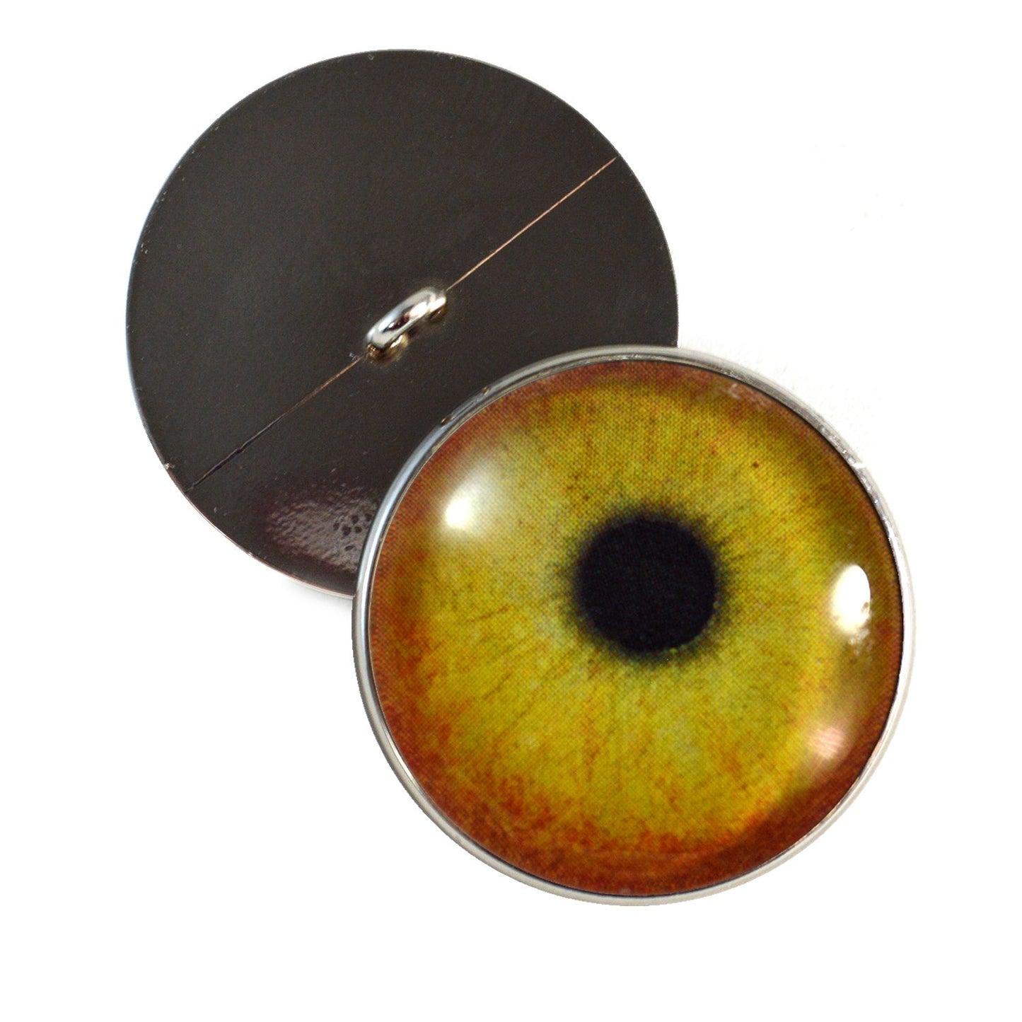 Yellow and Orange Flamingo Sew-On Button Glass Eyes