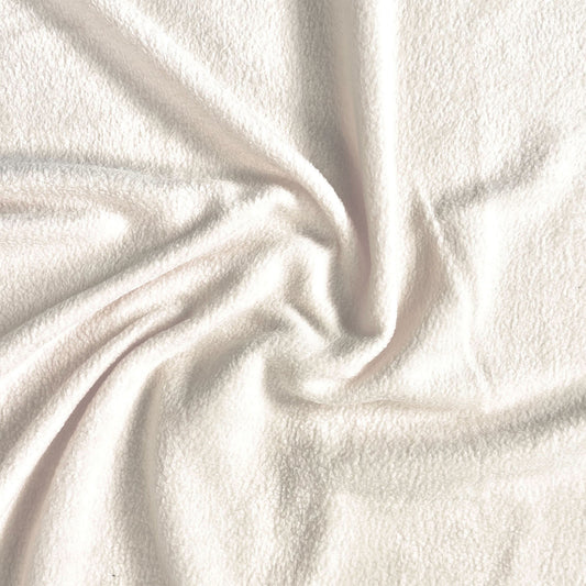 Anti-Pill Polar Fleece Fabric by the Yard – Ivory (60", 280 GSM)