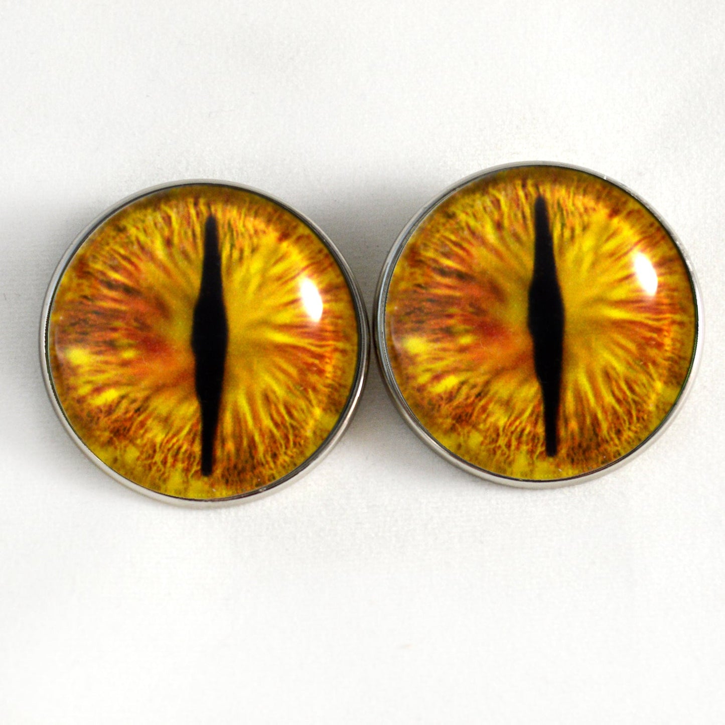 Golden Dragon Sew-On Button Glass Eyes