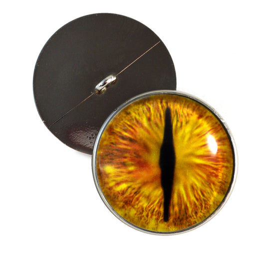 Golden Dragon Sew-On Button Glass Eyes