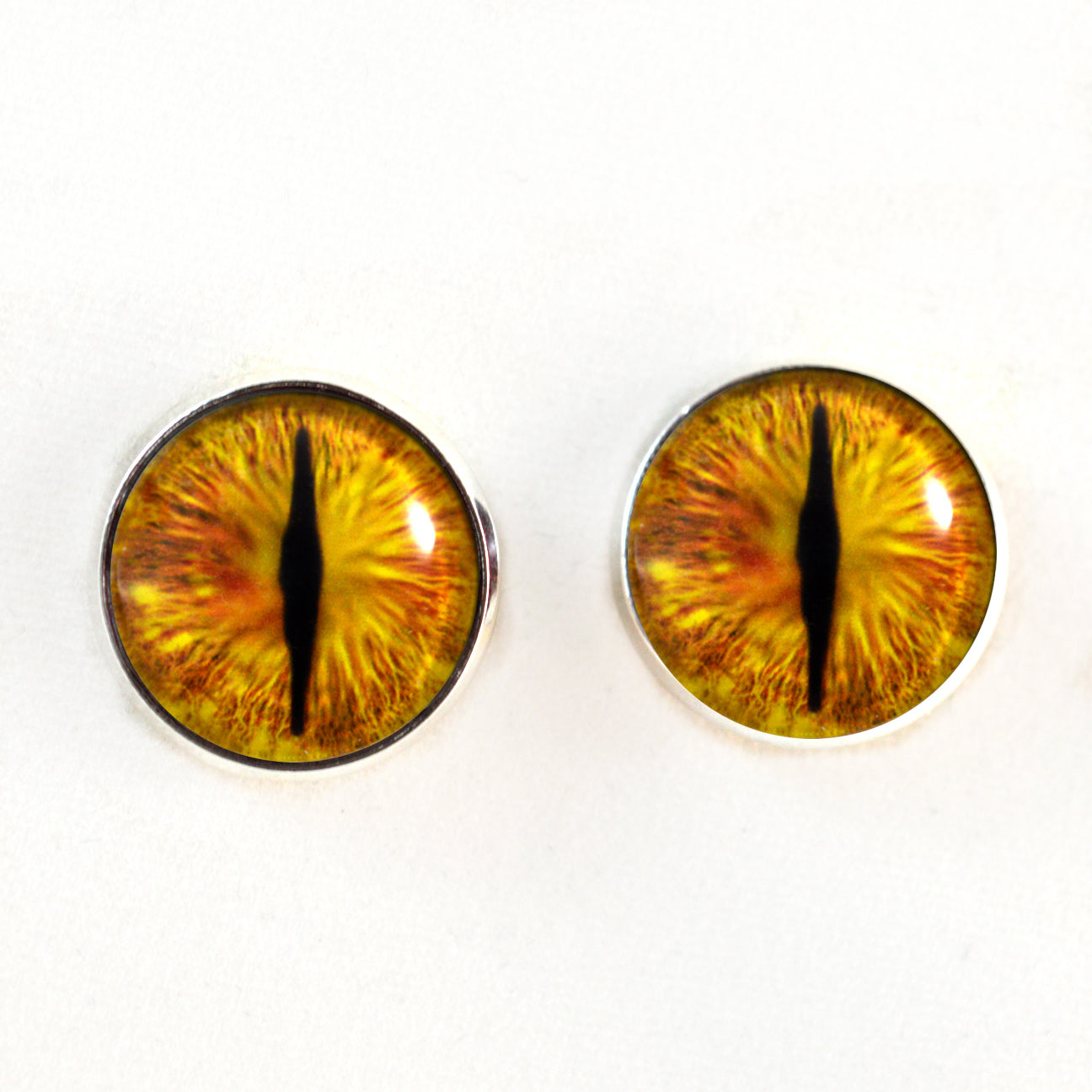 Golden Dragon Sew-On Button Glass Eyes