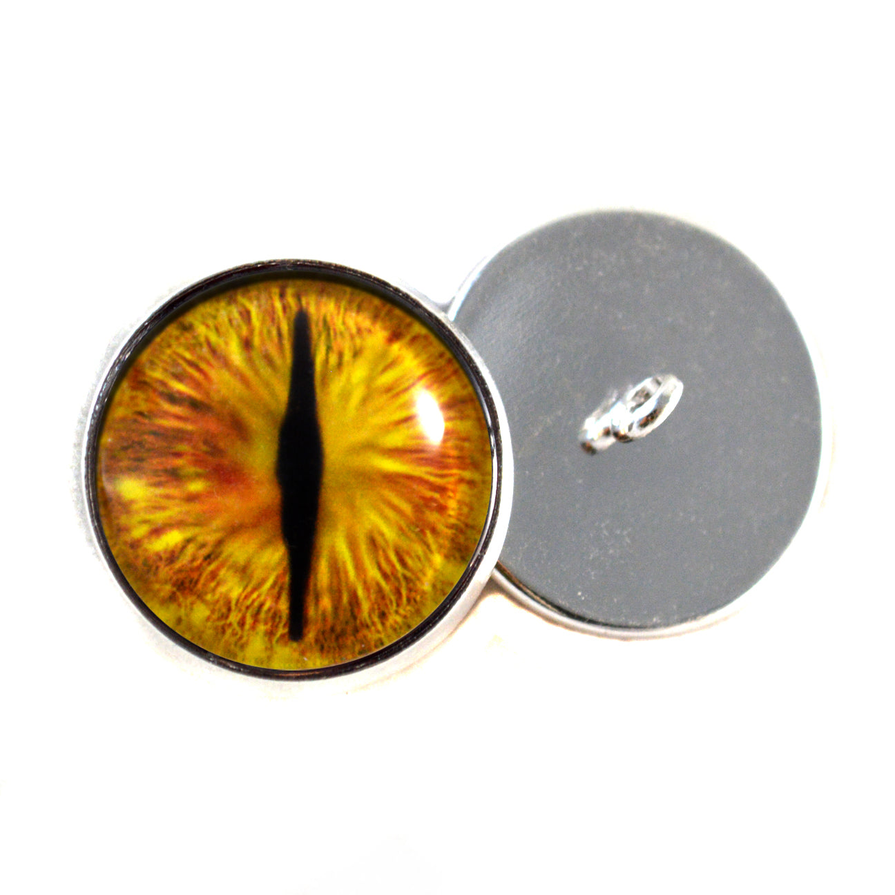 Golden Dragon Sew-On Button Glass Eyes