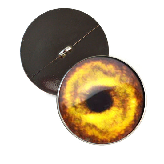 Golden Lion Sew-On Button Glass Eyes