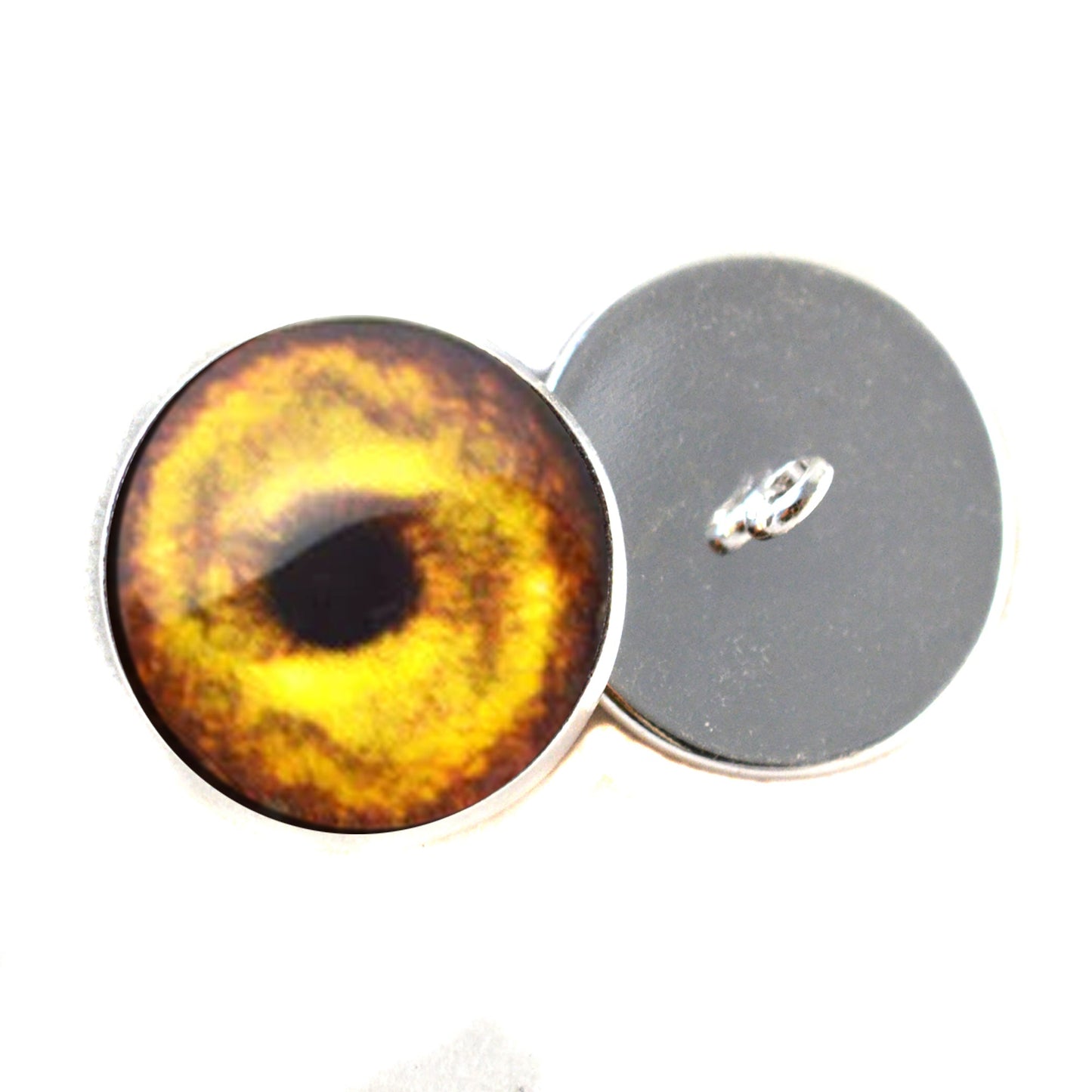 Golden Lion Sew-On Button Glass Eyes